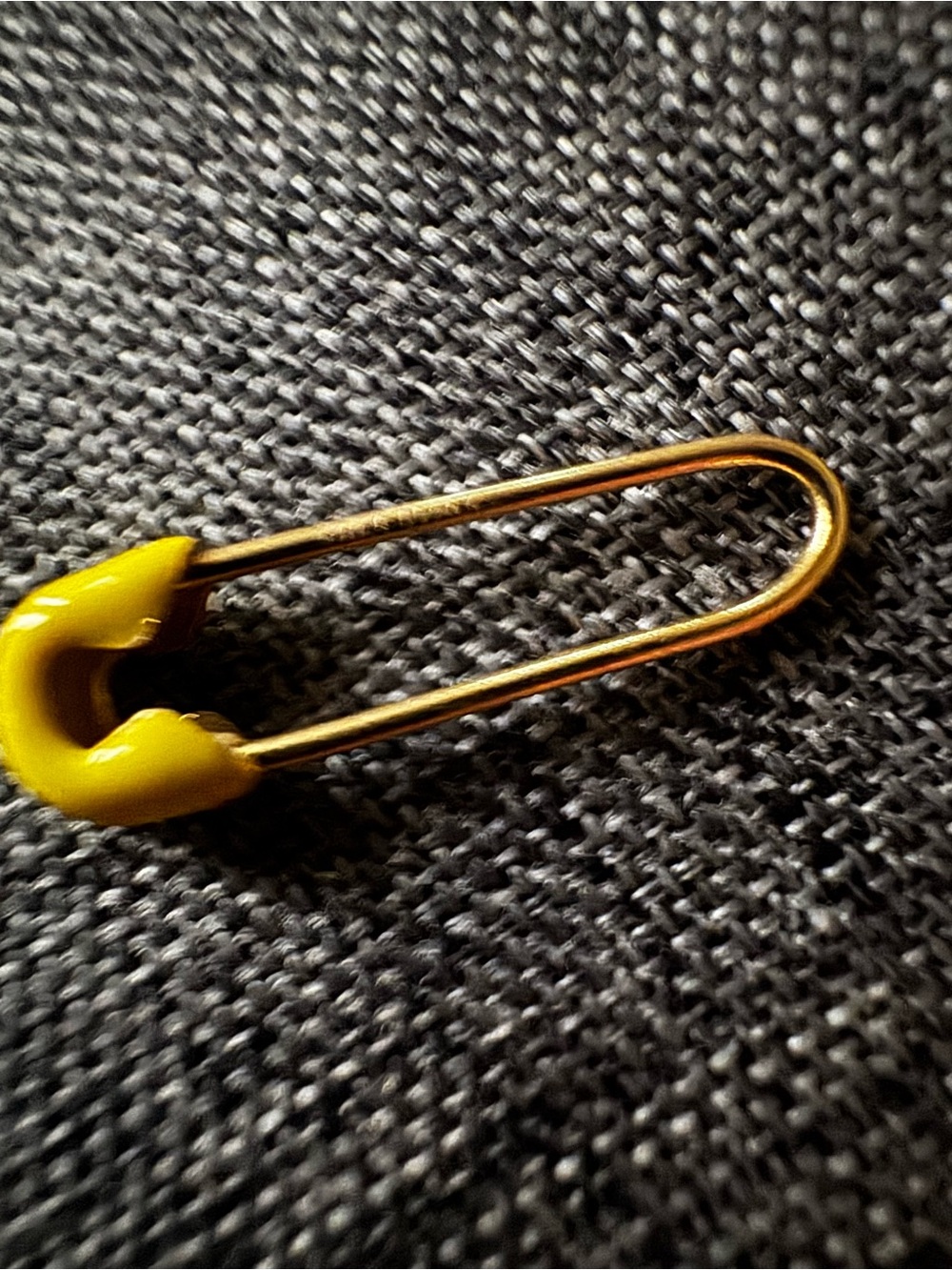 14k Italy CODE NAME ORANGE JUICE Gold Enamel Safety Pin Earring or pendant